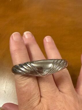 925 Sterling Silver Art Deco Style Cuff Bracelet- Small